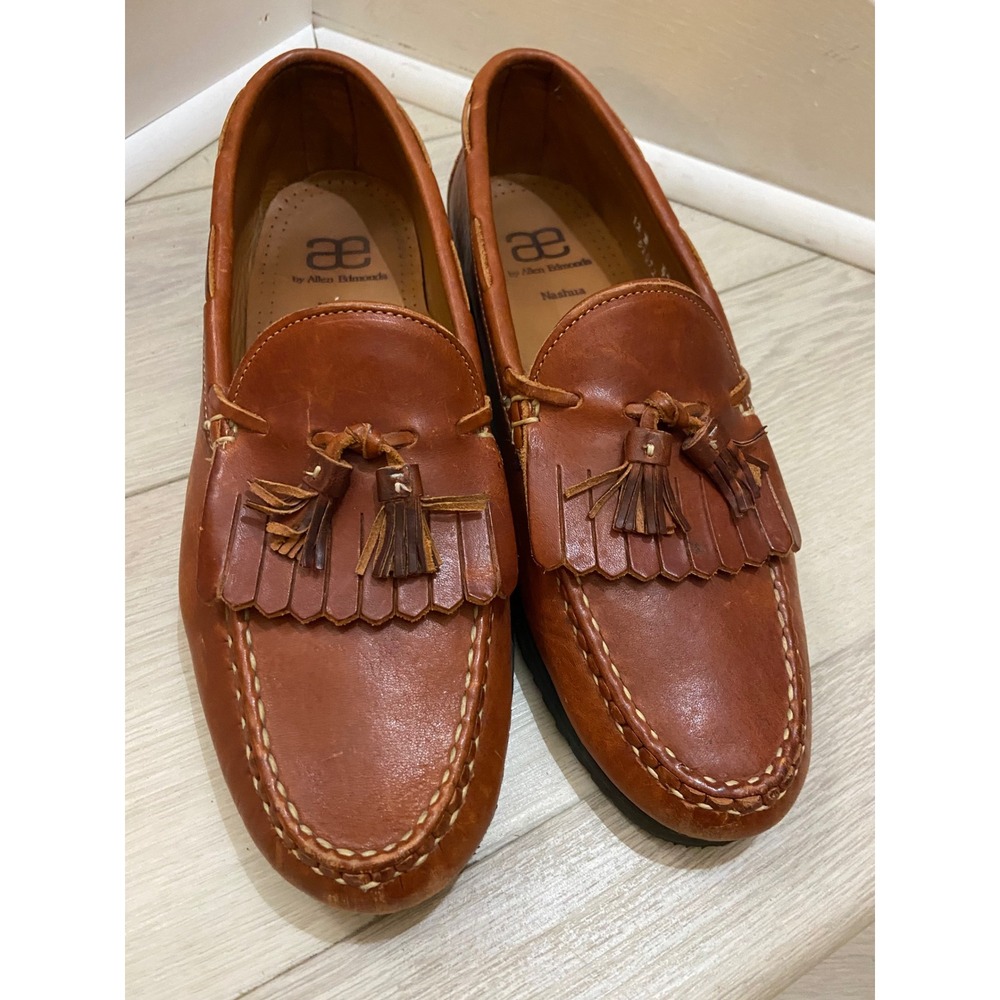 Allen Edmonds Loafers Mens 12 D Brown Nashua Classic Preppy Kiltie Tassel 42252